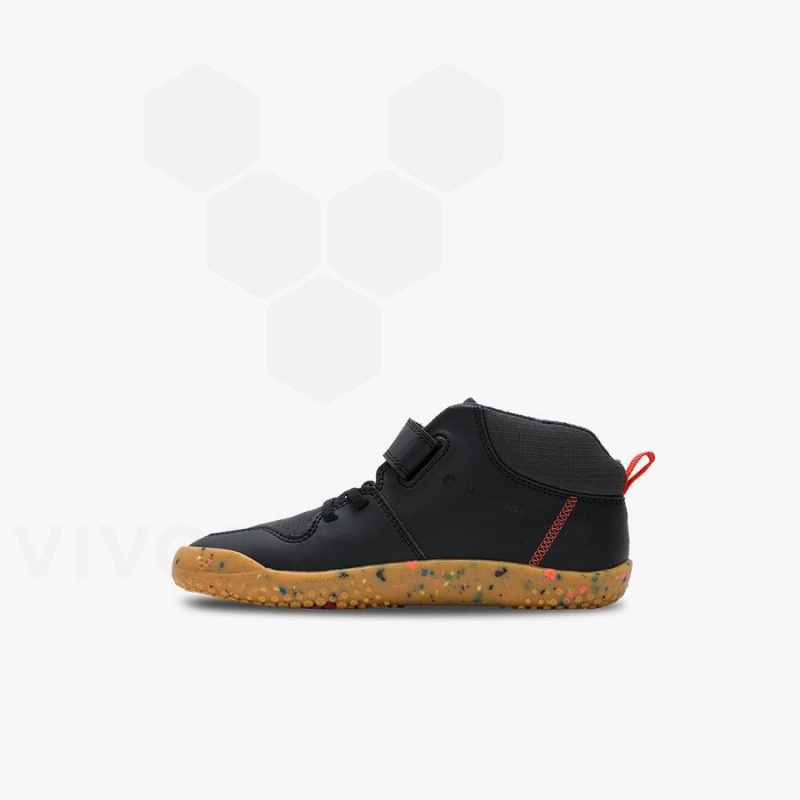 Obsidian Vivobarefoot Primus Ludo Hi Preschool Kids' Shoes | AU032GY