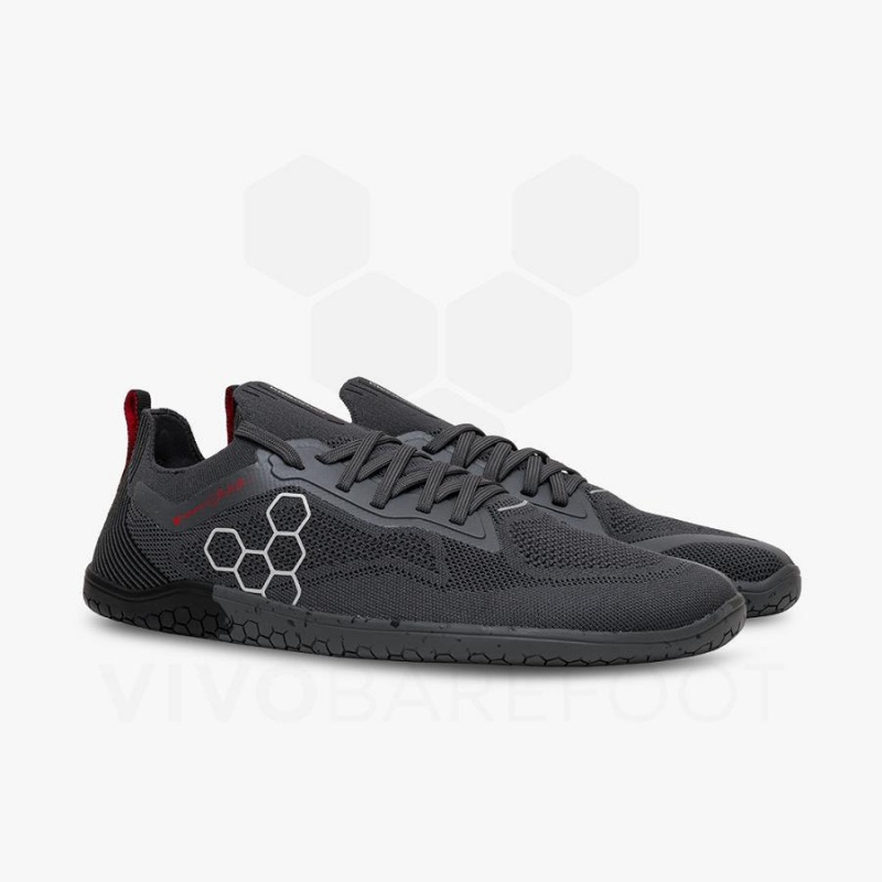 Obsidian / Dark Grey Vivobarefoot PREORDER 'PRIMUS LITE KNIT JJF' Women's Road Running Shoes | AU211JE