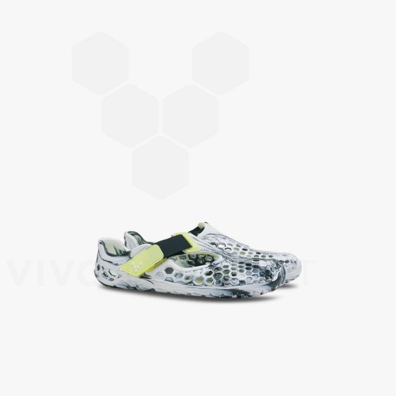 Obsidian / White Vivobarefoot Ultra Bloom Preschool Kids' Shoes | AU051NN