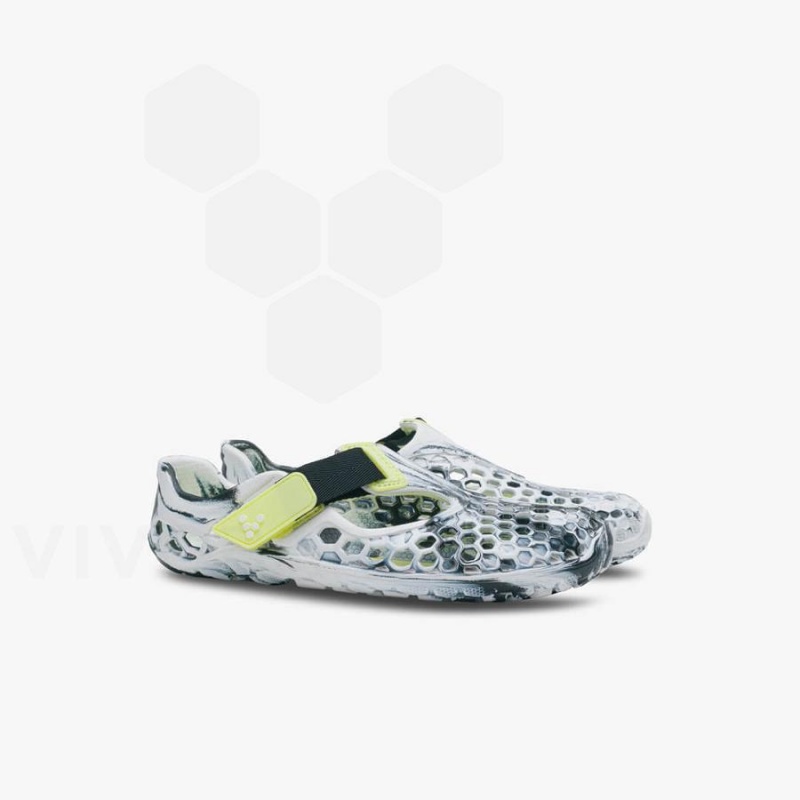 Obsidian / White Vivobarefoot Ultra Bloom Kids' Shoes | AU049PV