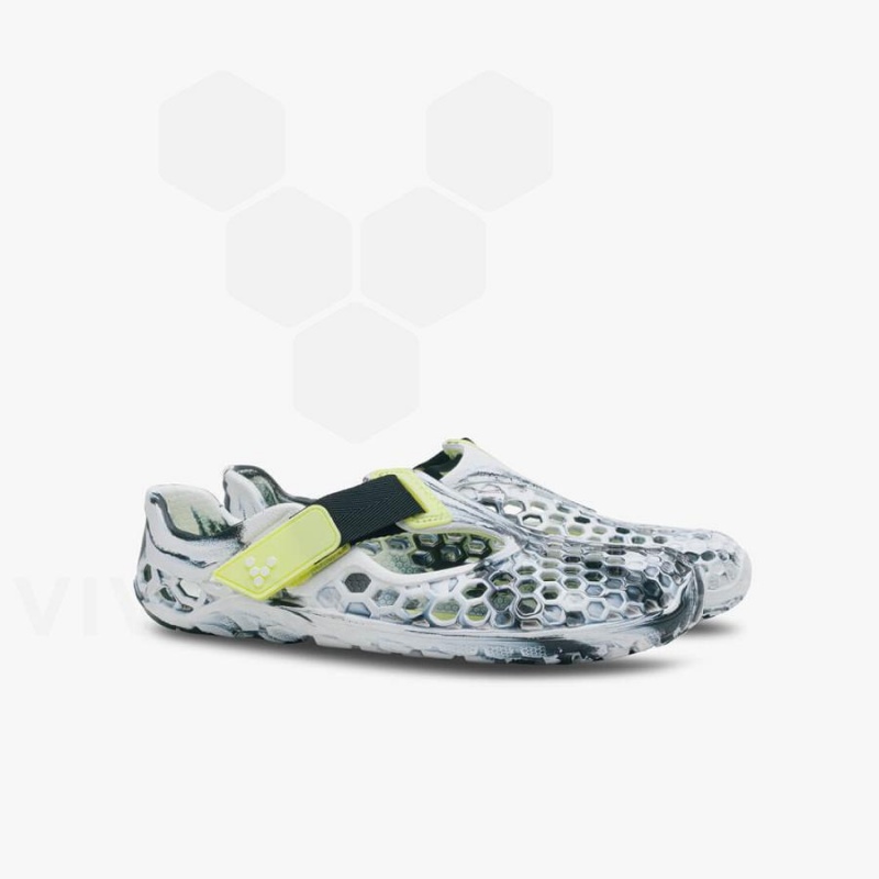 Obsidian / White Vivobarefoot Ultra Bloom Juniors Kids' Shoes | AU046SZ