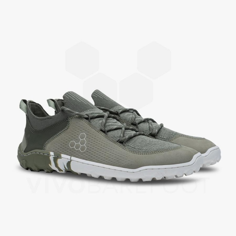 Olive Vivobarefoot Tracker Decon Low FG2 Men's Hiking Shoes | AU423FU