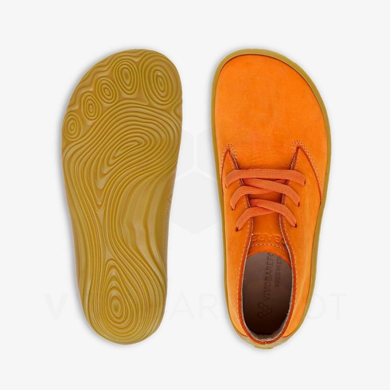 Orange Vivobarefoot Gobi Addis Kids' Shoes | AU013ZD