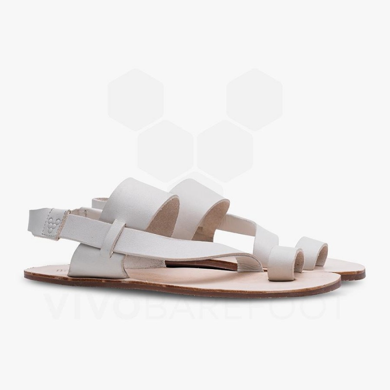 White Vivobarefoot Opanka Sandal Women's Lifestyle Shoes | AU133JE