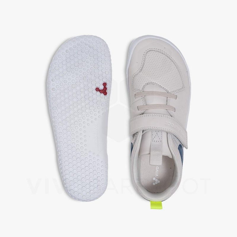 White Vivobarefoot Primus Ludo Juniors Kids' Shoes | AU080KW