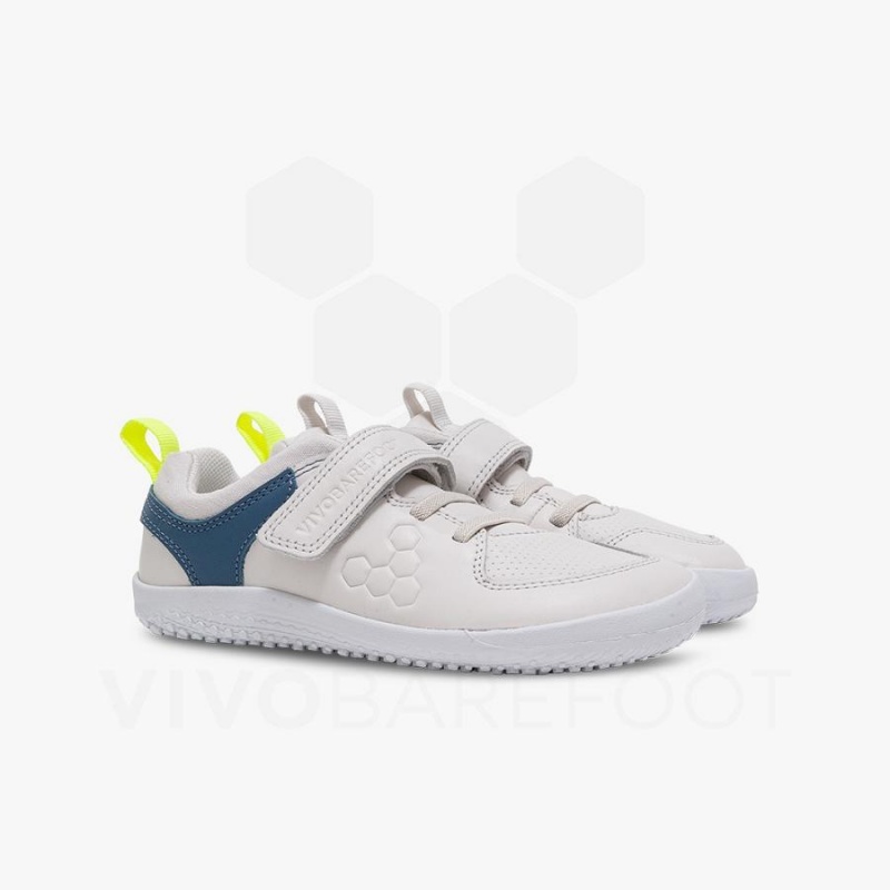 White Vivobarefoot Primus Ludo Kids' Shoes | AU081JE