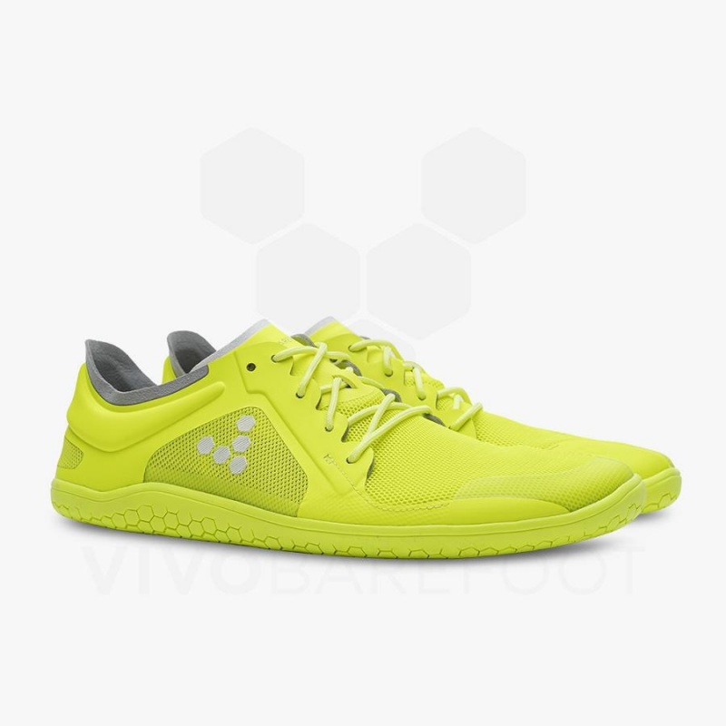 Yellow Vivobarefoot Primus Lite III Men's Road Running Shoes | AU392KW